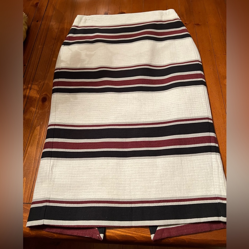 Express Striped Pencil Skirt